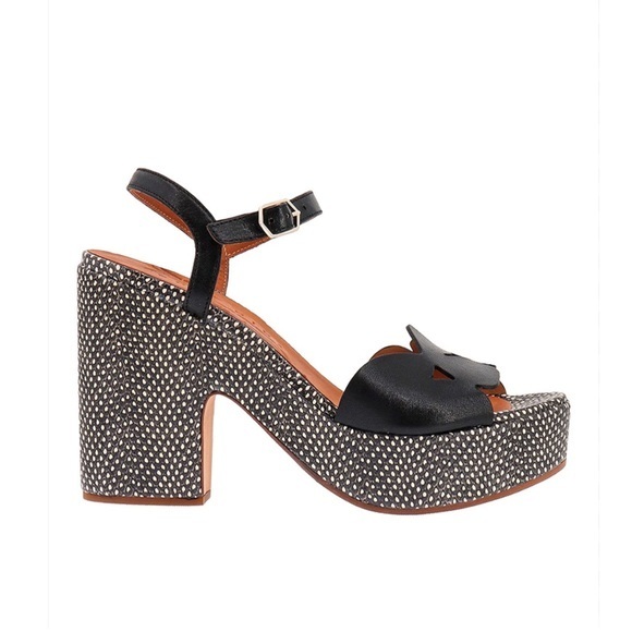 nib Chie Mihara ‘Detour’ Cutout Leather Platform Heel Sandals - Size 39 - Picture 1 of 8